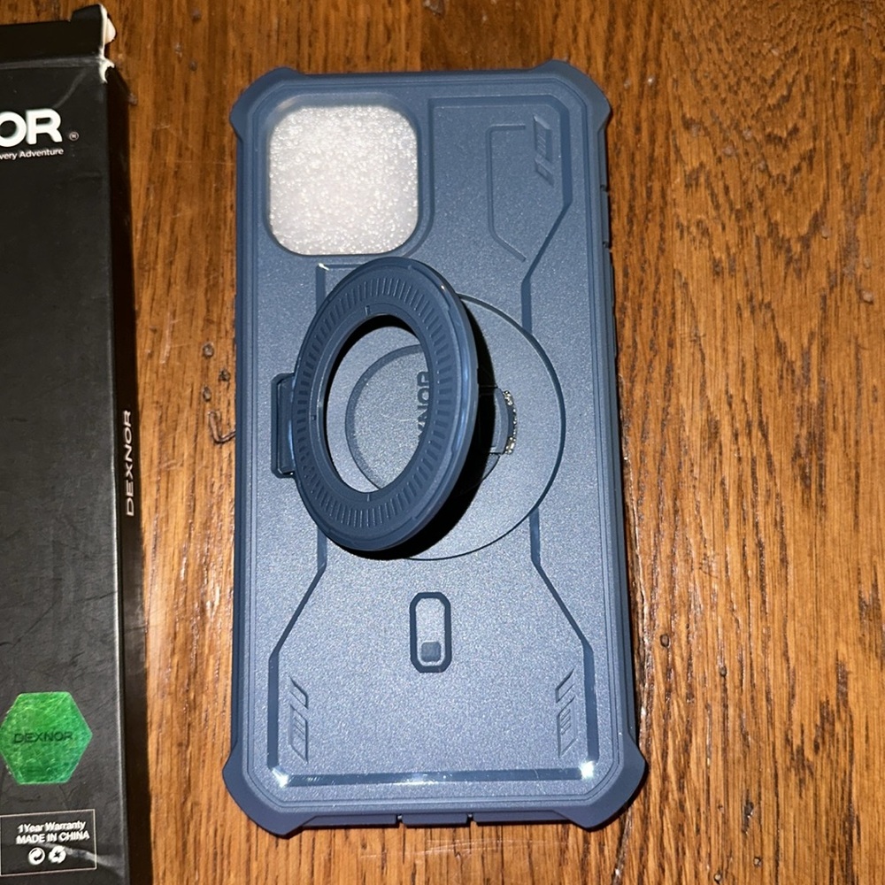 Navy Dexnor iPhone case, Navy blue, Magnetic with Kickstand
